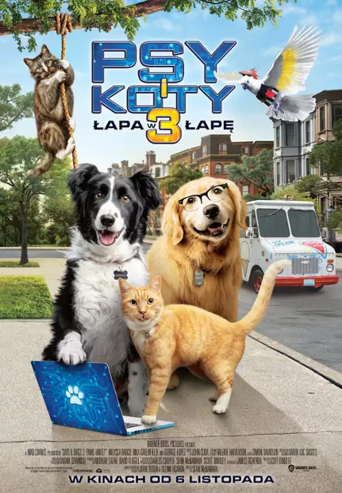 plakat filmu Psy i koty 3: Łapa w łapę