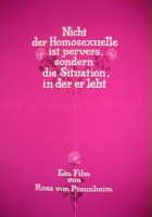 plakat filmu Nie homoseksualista jest perwersyjny, lecz sytuacja, w jakiej żyje