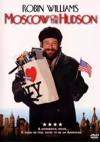 Plakat filmu Moskwa nad rzeką Hudson