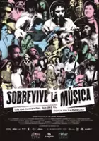plakat filmu Sobrevive la música, un documental sobre el rock en Paraguay