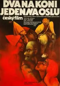 Plakat filmu Dva na koni, jeden na oslu