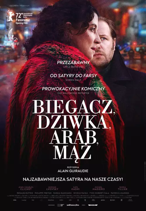 plakat filmu Biegacz, dziwka, Arab, mąż