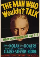 plakat filmu The Man Who Wouldn't Talk