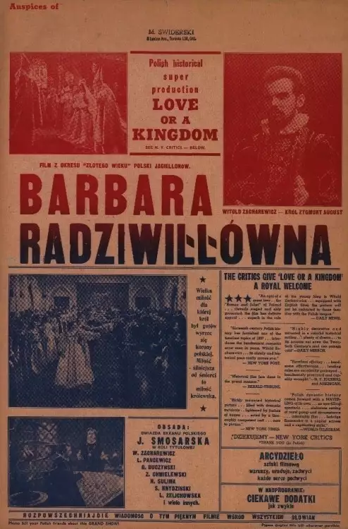 plakat filmu Barbara Radziwiłłówna