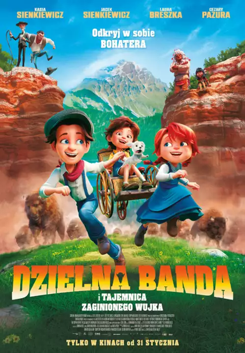 plakat filmu Dzielna banda i tajemnica zaginionego wujka