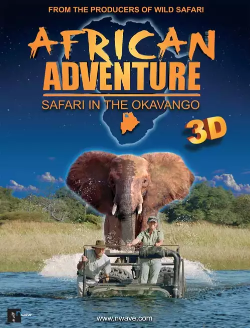 plakat filmu Afrykańska przygoda 3D - safari nad Okavango