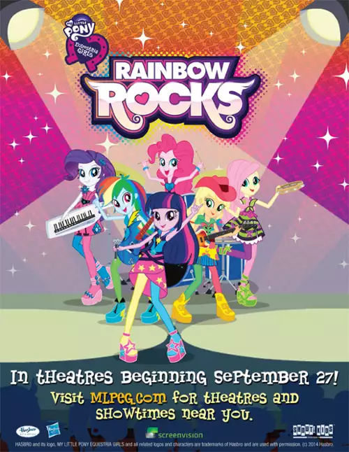 plakat filmu My Little Pony: Equestria Girls - Rainbow Rocks