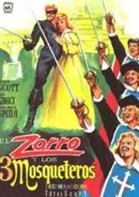 Plakat filmu Zorro i trzej muszkieterowie