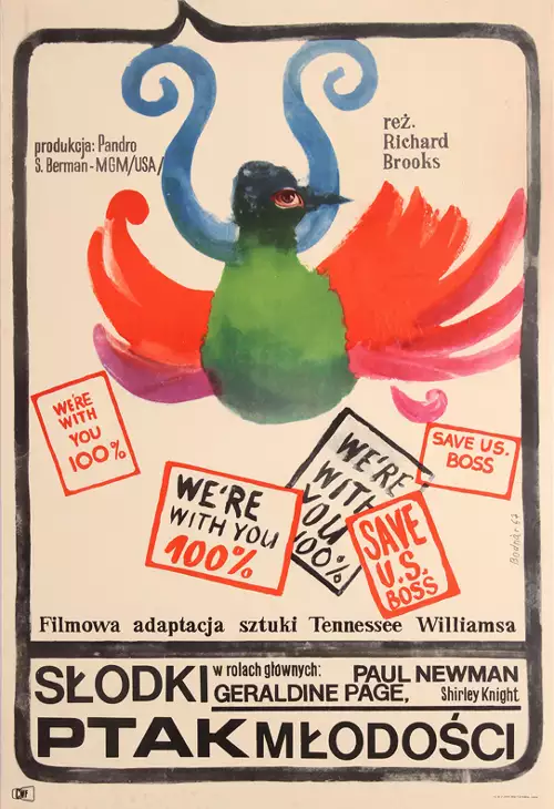 plakat filmu Słodki ptak młodości
