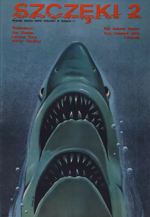 plakat filmu Szczęki 2