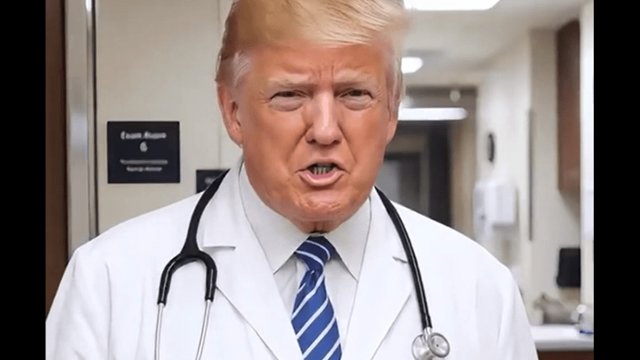 Donald Trump "leczy" gwiazdy w nowym deepfake'u. Wśr&oacute;d nich De...