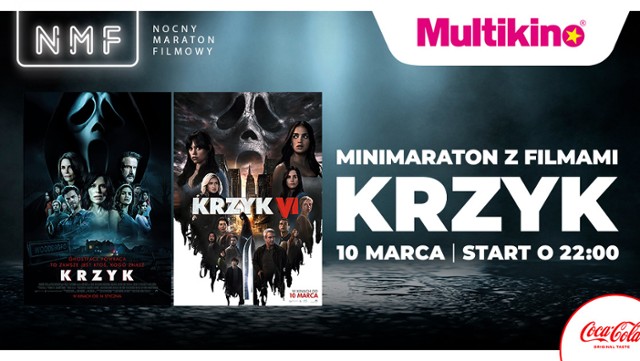 NMF: Minimaraton z filmami "KRZYK" 10 marca 2023 w Multikinie