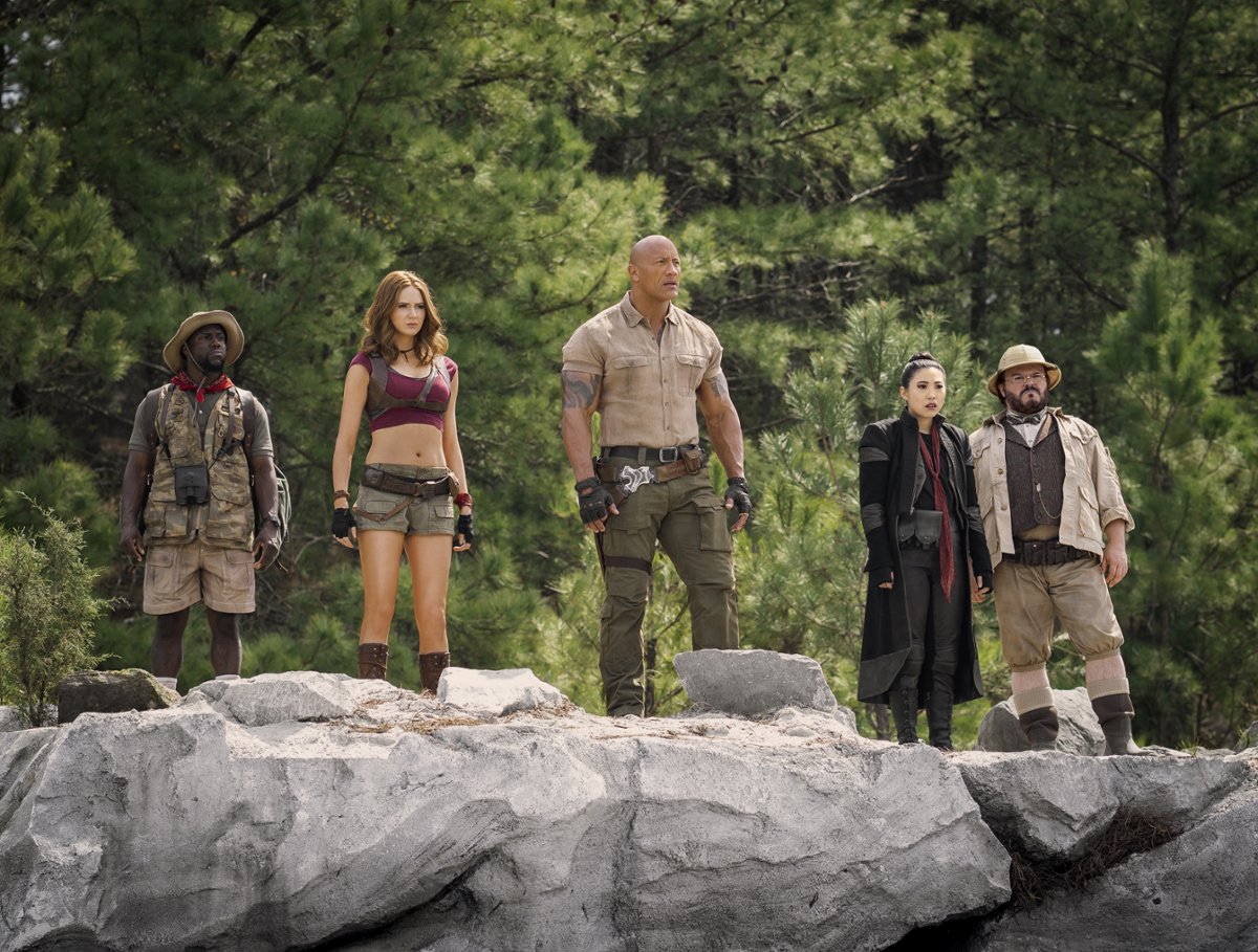Gwiazdy na nowym plakacie "Jumanji: Wielkiej ucieczki"