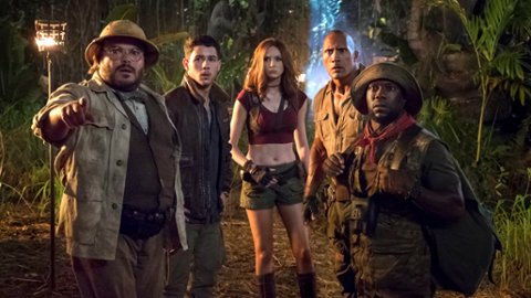 Gwiazdy na nowym plakacie "Jumanji: Wielkiej ucieczki"