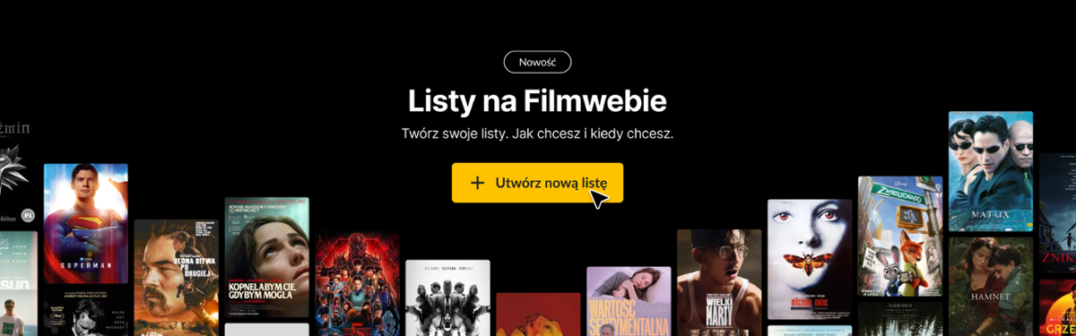 Listy. Nowa funkcja na Filmwebie