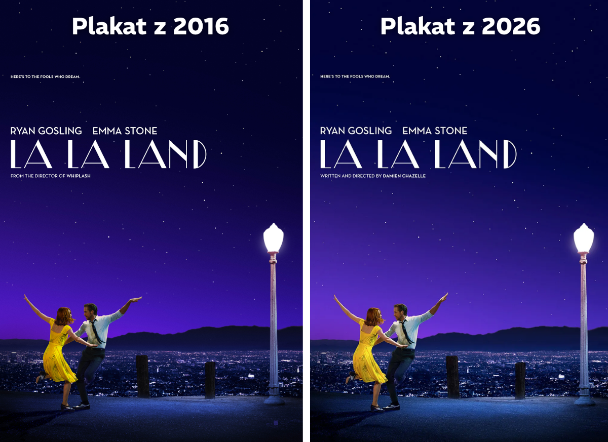 Koszmar Ryana Goslinga dobiegł końca! Plakat "La La Land" poprawiony na 10-lecie premiery