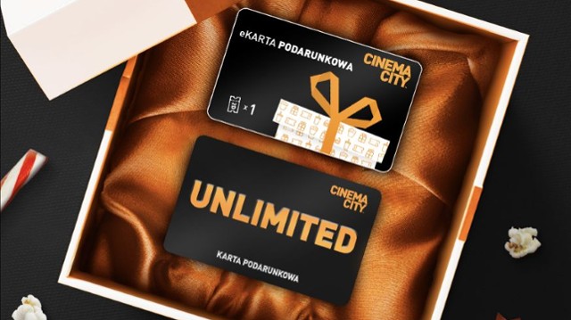 Wybierz kartę podarunkową Cinema City lub kartę Unlimited
