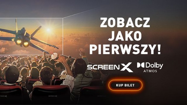 Kup bilet do sali ScreenX w Cinema City Korona i odkryj kino 270°...