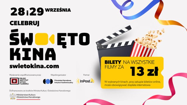 Święto Kina 2024: Dwa dni z biletami do kina za 13 zł!
