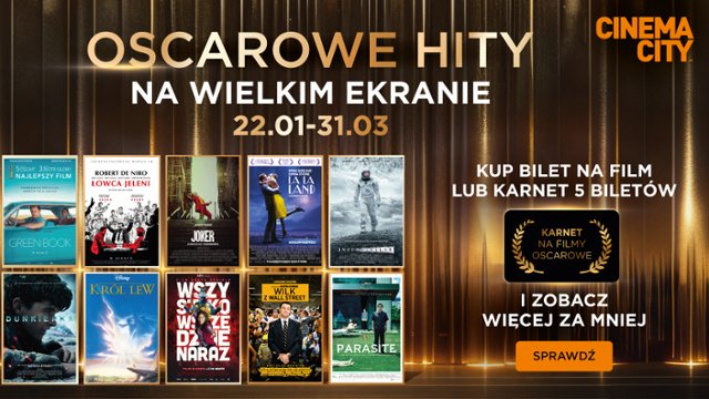 Oscarowe Hity ponownie na wielkim ekranie Cinema City