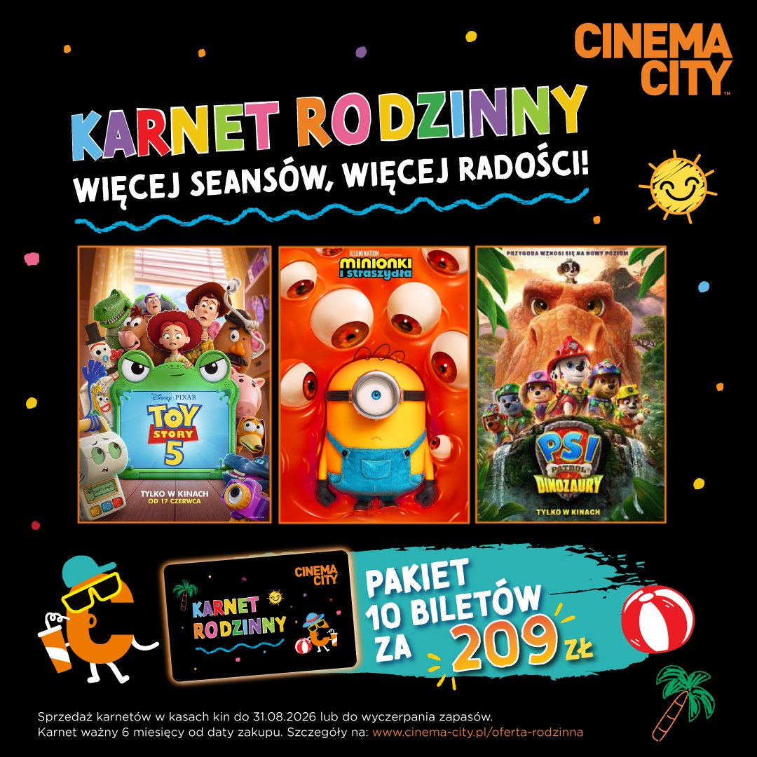 Cinema City zaprasza na lato pełne nagród i rodzinnych seansów