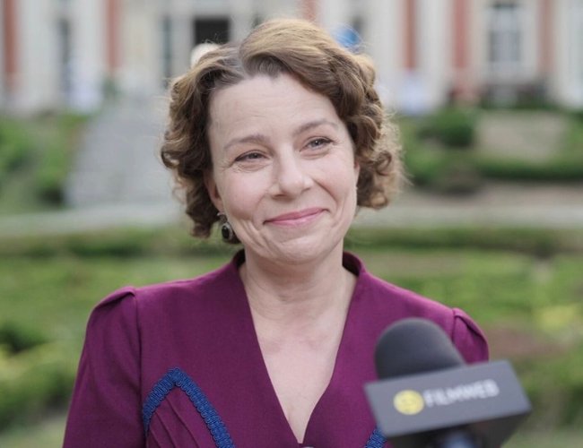 Z Agatą Kuleszą na planie serialu "Breslau"