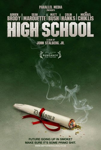 Dwa plakaty komedii "High School" dla miłośników zioła