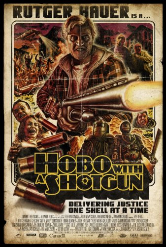 FOTO: Rutger Hauer i 'oldschoolowy' plakat "Hobo with a Shotgun"