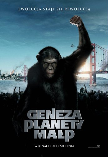 PREMIERA: W górę łapy! Polski plakat "Genezy planety małp"
