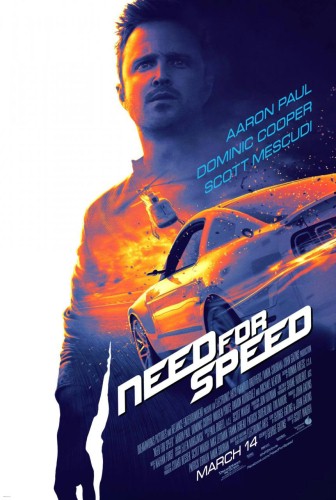 FOTO: Aaron Paul patrzy w siną dal z plakatu "Need for Speed"