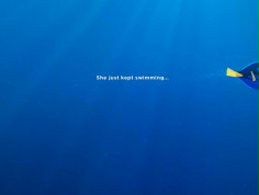 FOTO: Wielki błękit na plakacie "Gdzie jest Dory?"