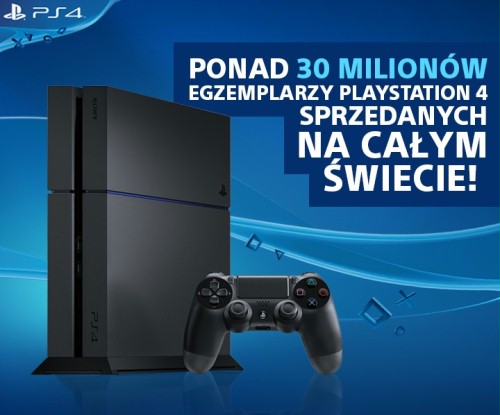 Sony sprzedało ponad 30 milionów PlayStation 4