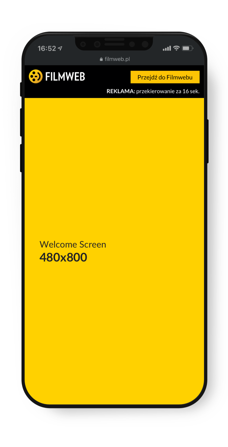 Welcome Screen Mobile