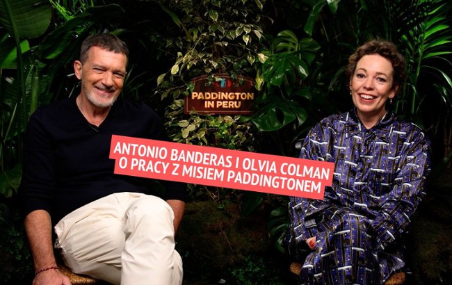 Oglądaj Antonio Banderas i Olivia Colman o pracy z misiem Paddingtonem