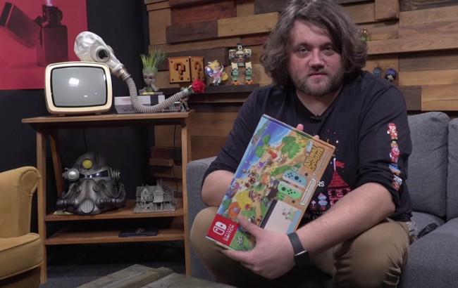 Gruby Nerd otwiera Nintendo Switch w edycji "Animal Crossing" i...