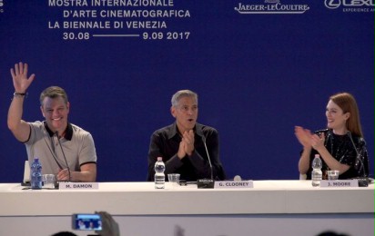 Suburbicon - Relacja wideo WENECJA 2017: George Clooney i Matt Damon na konferecji filmu "Suburbicon"